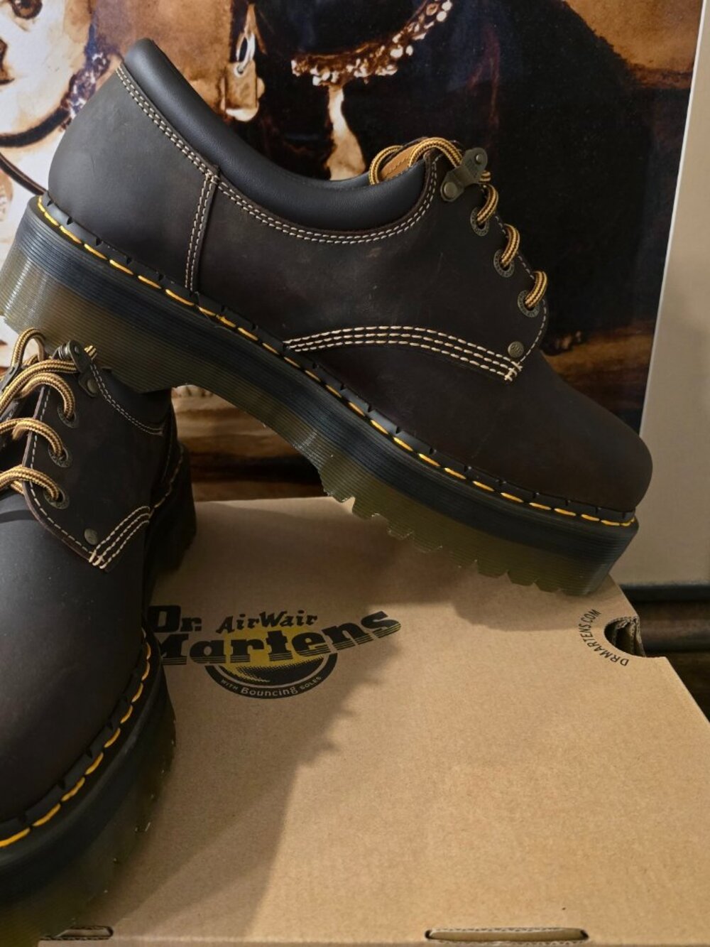 Dr. Martens 8053 Arc Crazy Horse Leather Platform Casual Shoes 31126201 Mens 11